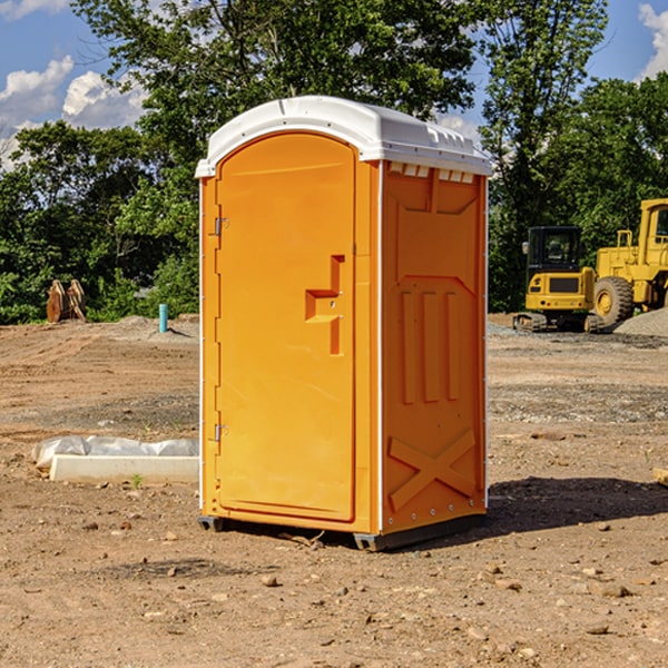 can i customize the exterior of the porta potties with my event logo or branding in Garrison Iowa